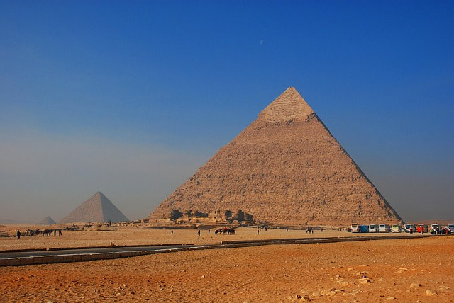 Die Pyramiden von Gizeh in Kairo